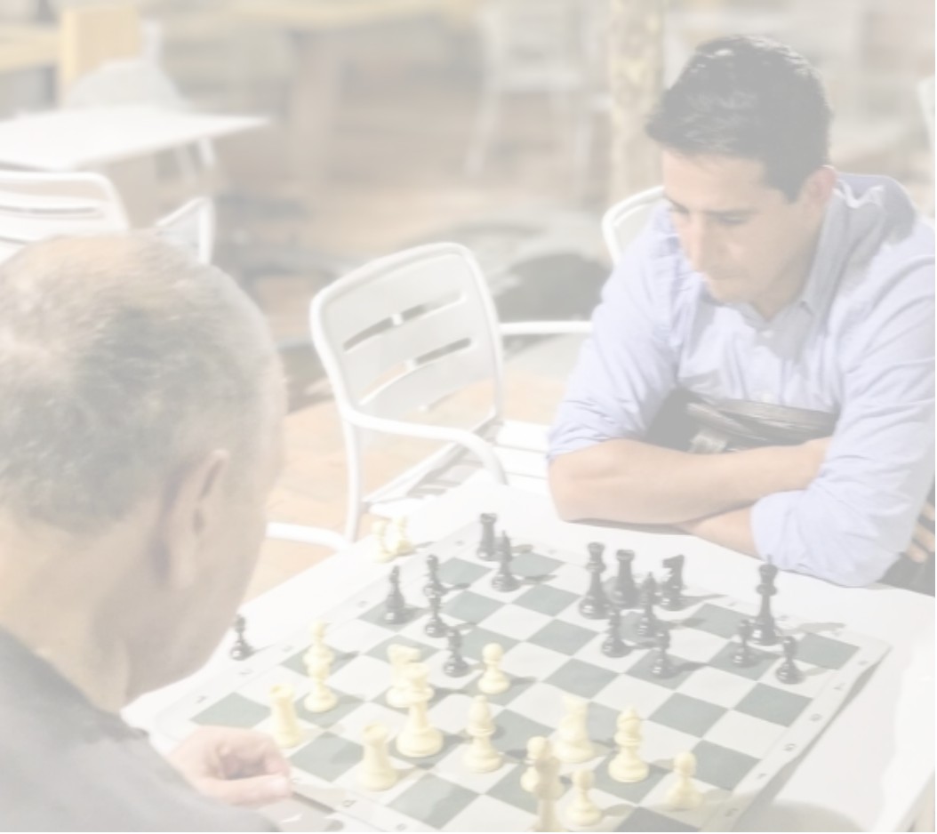 Two players at a chess board