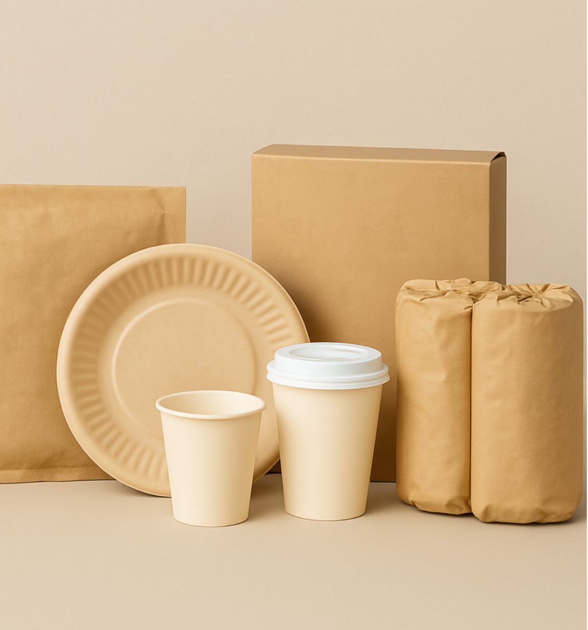 Paper packaging products — cups, plate, bags